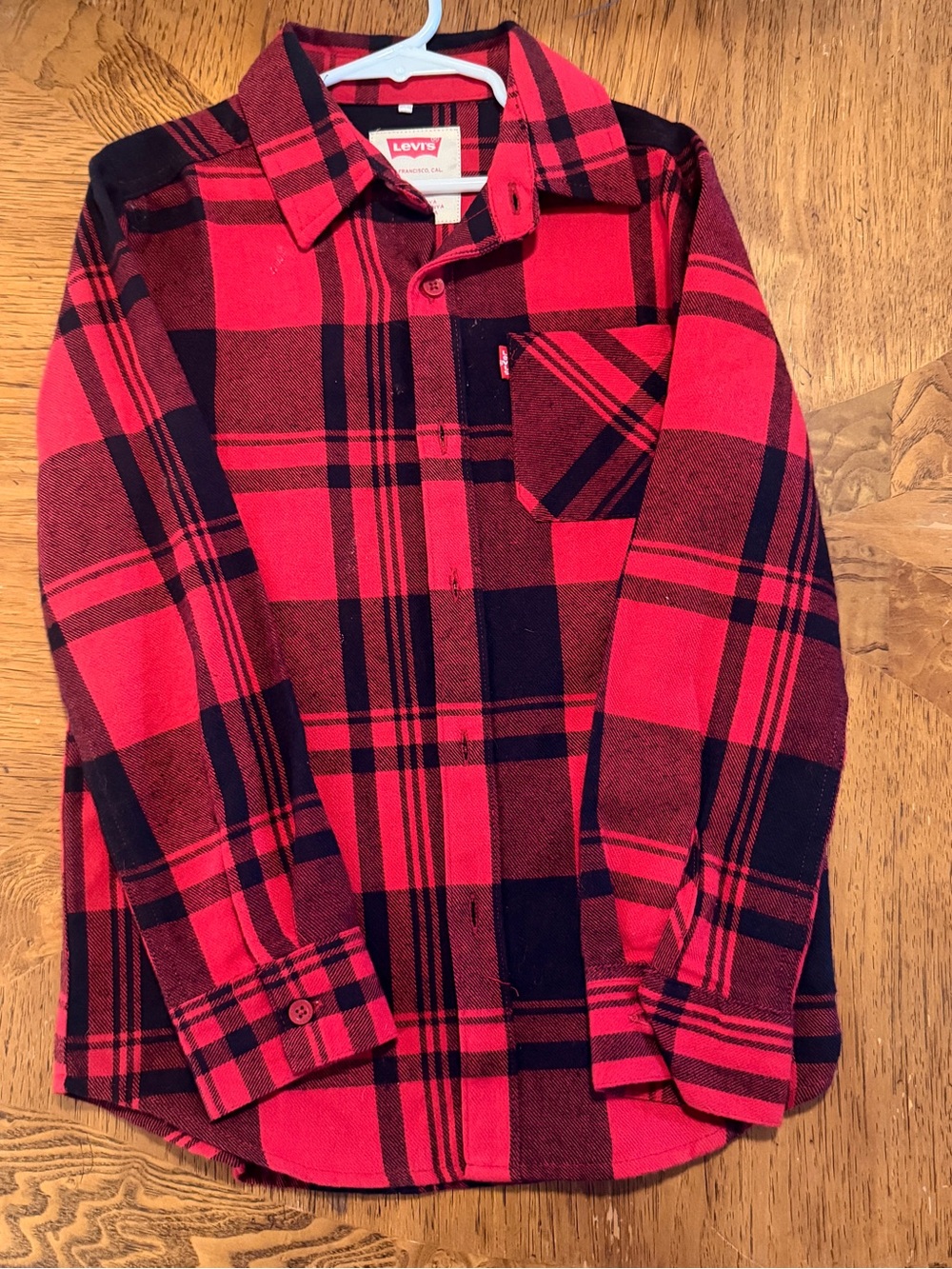 Levi's Kids Red & Black Plaid Button-Down Shirt